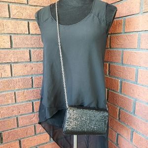 Gunne Sax Purse, Black Sequin